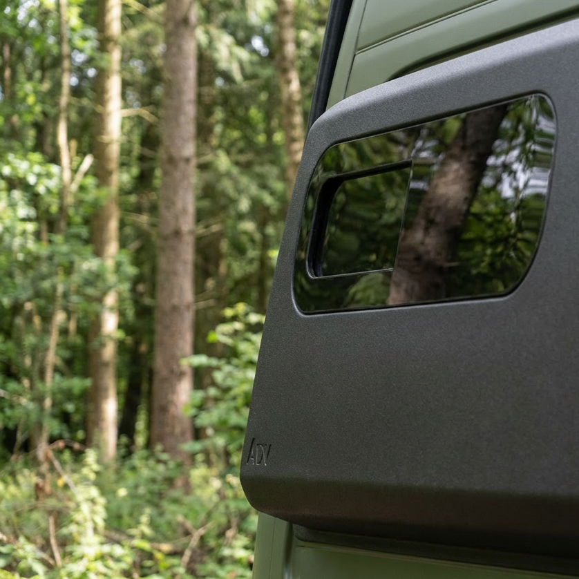 Side pod sliding windows