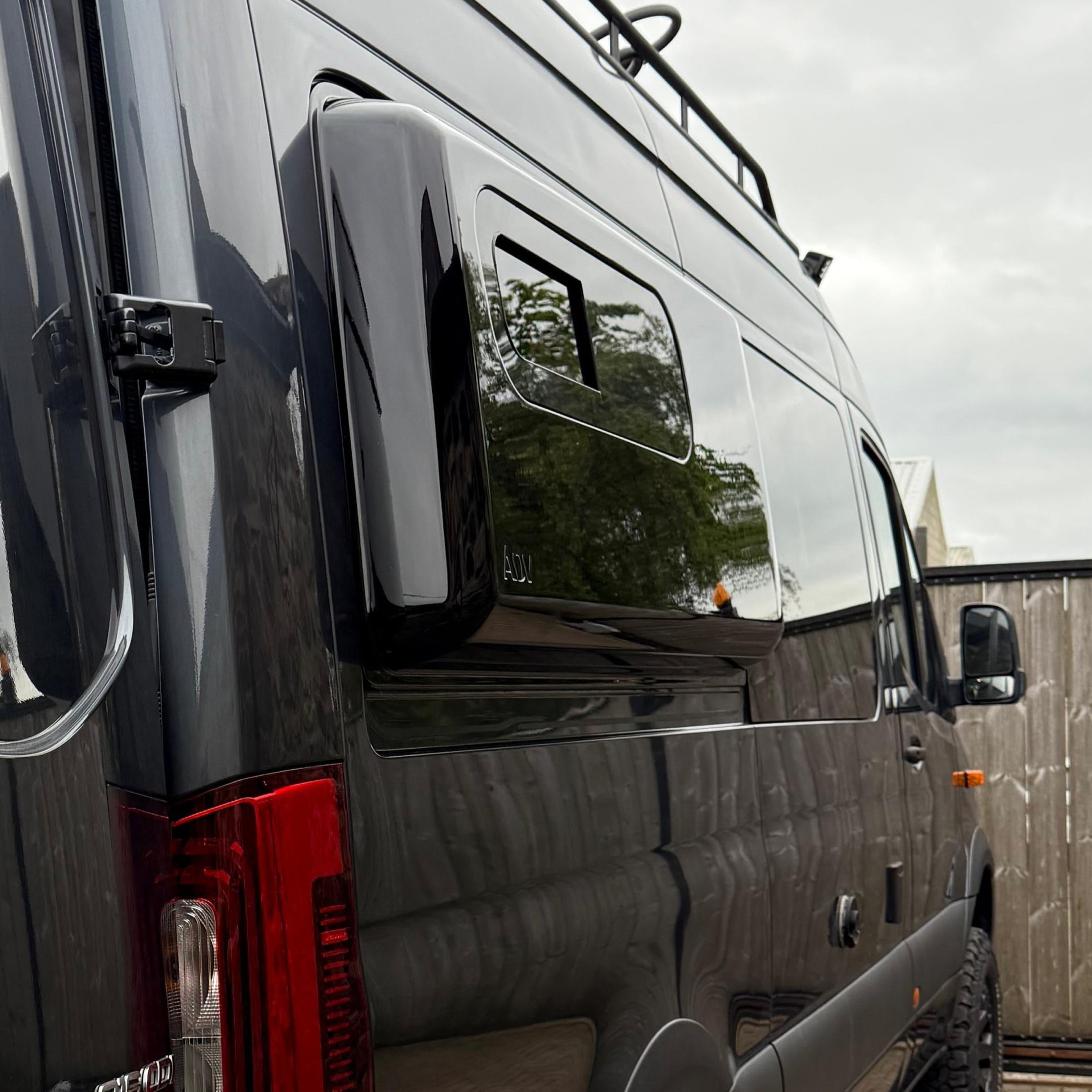 Sprinter side pod sliding windows