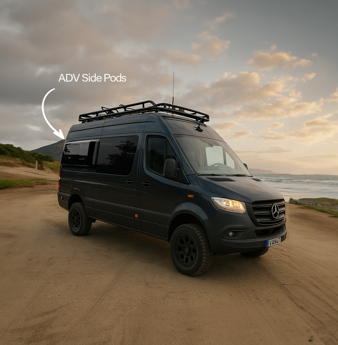 ADV Mercedes Sprinter MWB  side pods